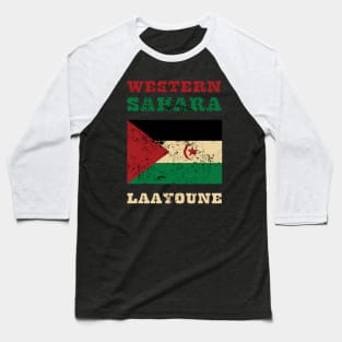 Flag of Western Sahara Baseball T-Shirt